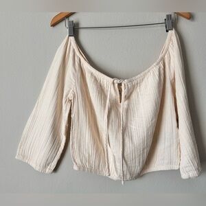 Roxy Cream Off-Shoulder Blouse